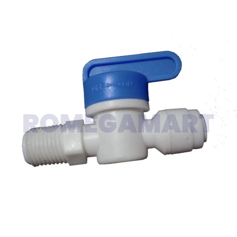 1-4 Inch Handle Valve White With Blue Head 50 PCS in 1 Pack Suitable Domestic Ro - Drink Pure Water