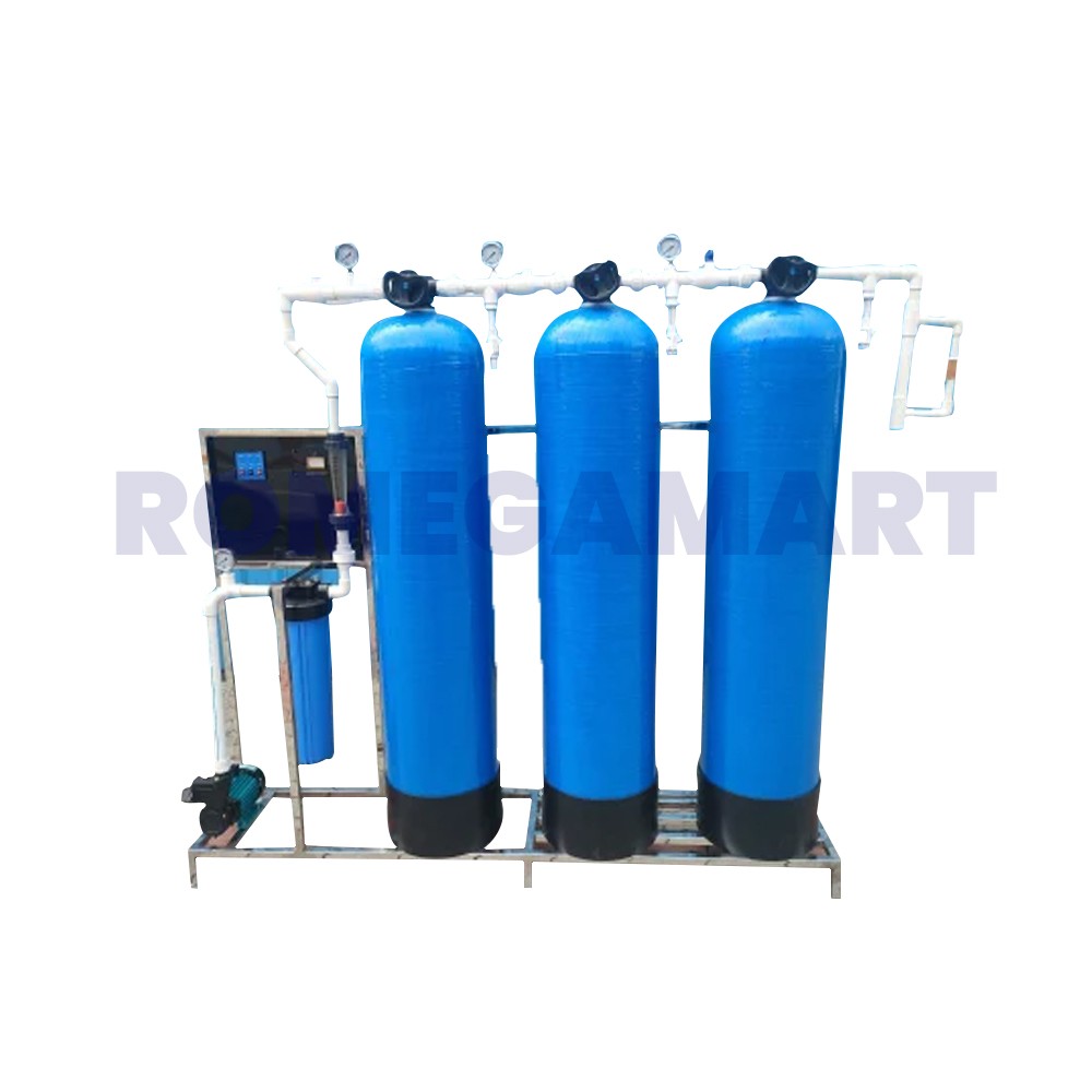 1000 LPH Demineralized Water Plant FRP Material Semi-Automatic 220V Max Water Recovery Rate 80-90% - Evergreen Tradelink