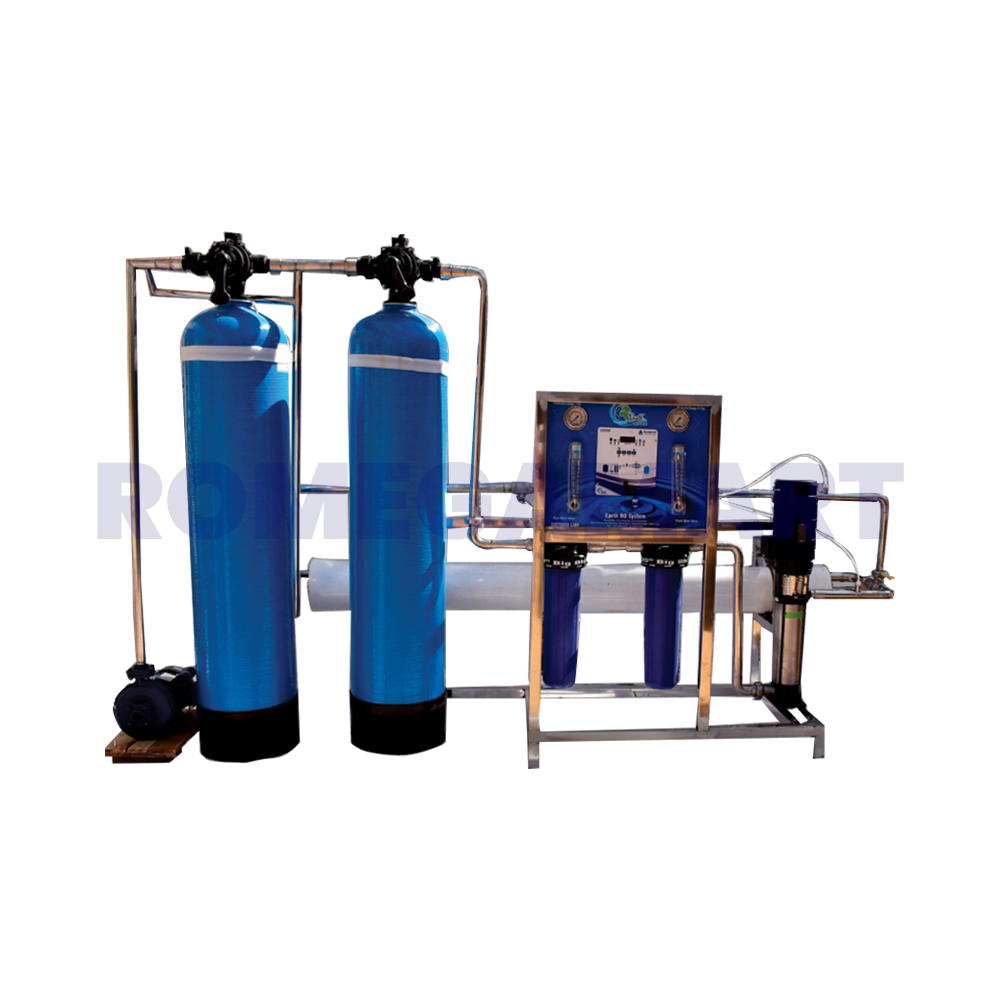 EARTH RO 1000 LPH Commercial RO Plant FRP Material Blue Color 230 Volt 50Hz - EARTH RO SYSTEM