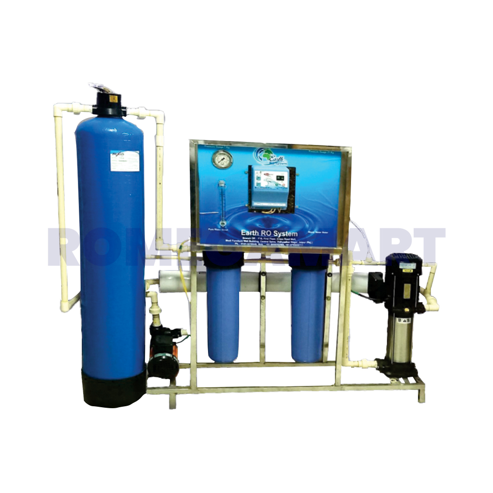 EARTH RO 250 LPH Industrial RO Plant FRP Material Blue Color - EARTH RO SYSTEM