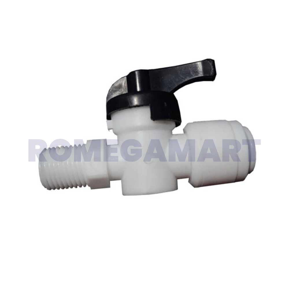 3-8 Inch Handle Valve White With Black Head 50 PCS in 1 Pack Suitable Domestic Ro - Drink Pure Water