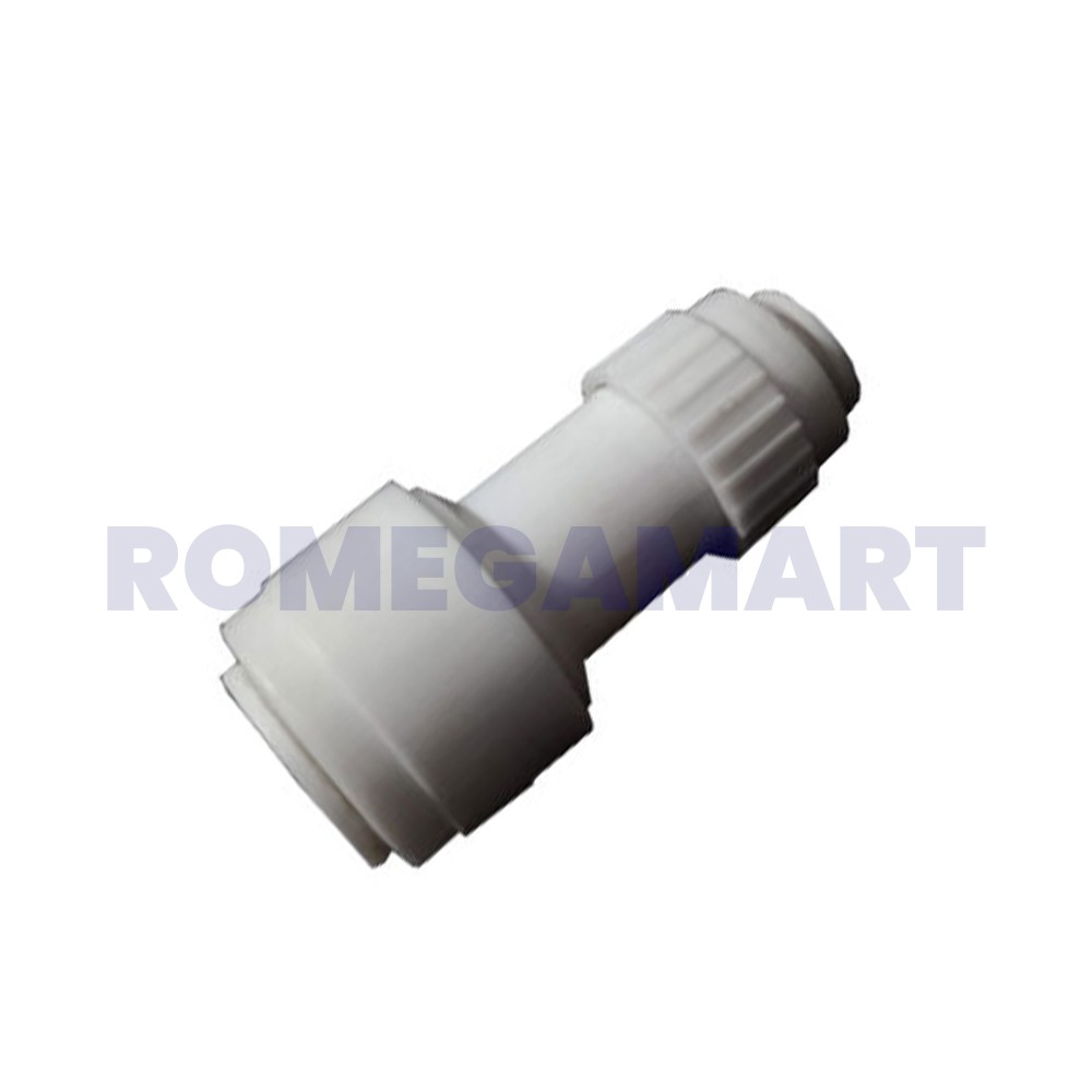 3/8 Inch Straight Pipe Connector For Domestic Ro White Color Plastic Material 50 PCS in 1 Pack - Drink Pure Water