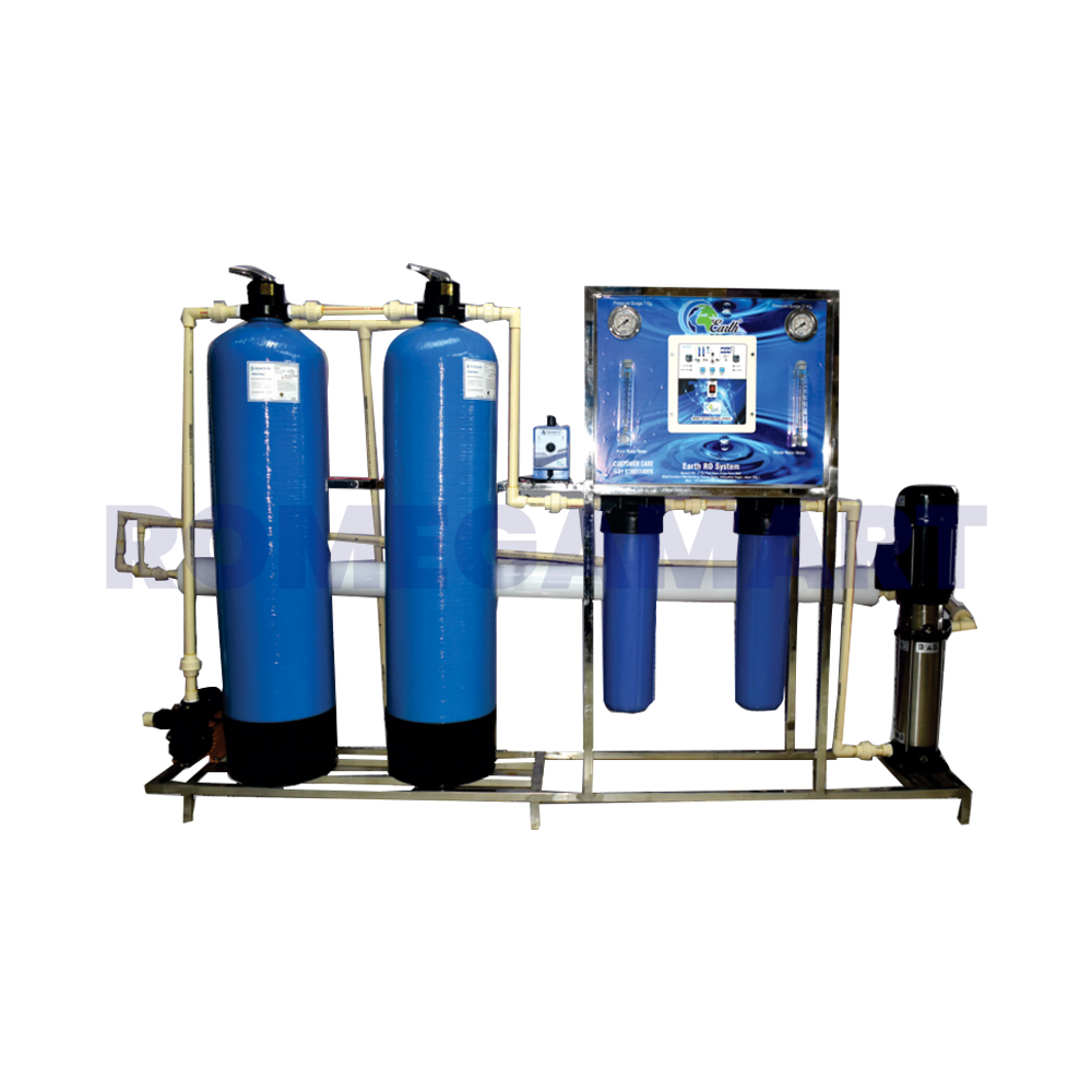 EARTH RO 500 LPH FRP Commercial RO Plant Blue Color 230Voltage 50Hz - EARTH RO SYSTEM