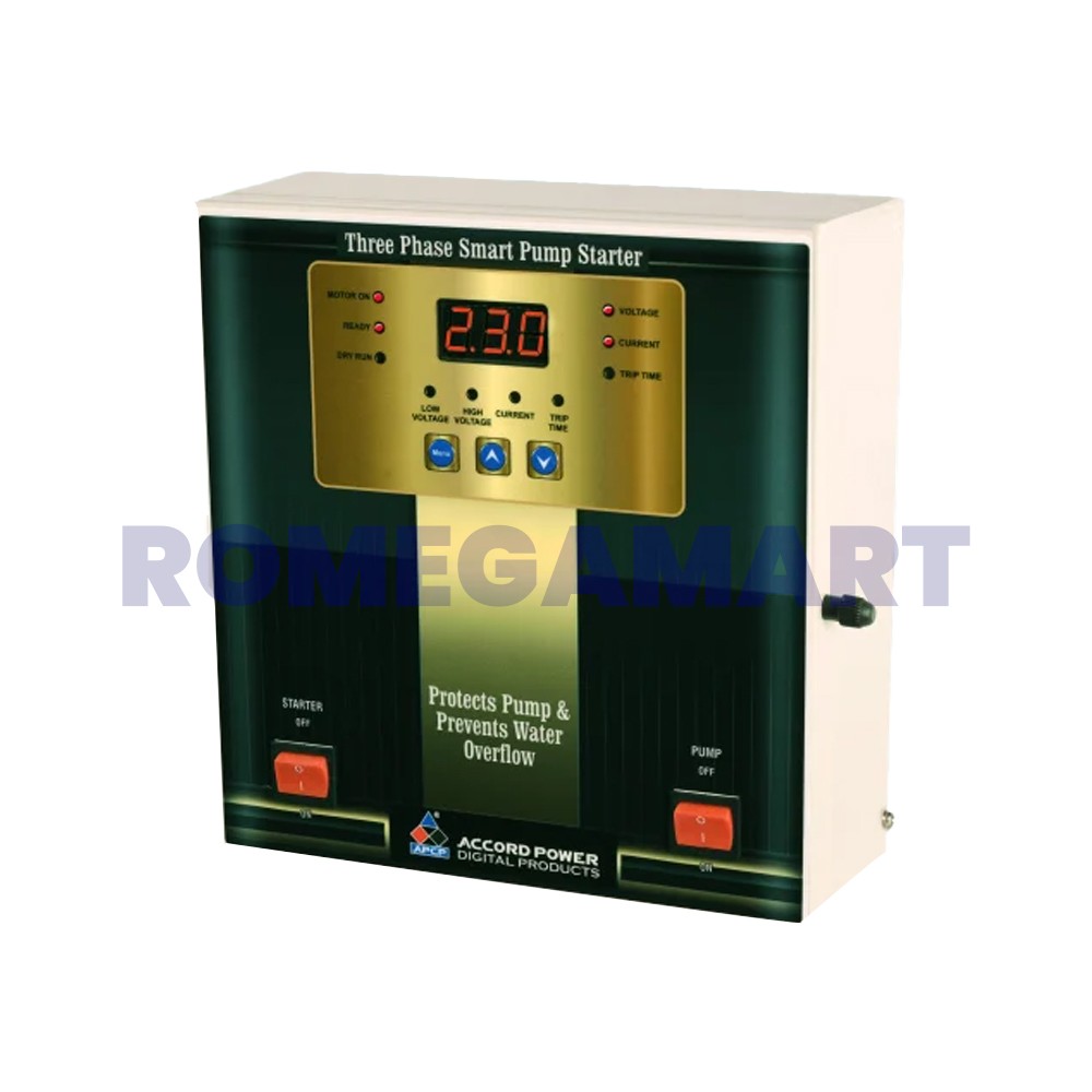5HP Three Phase Pump Starter Fully Automatic 440V Digital Control Panel - Accord power Digital Products
