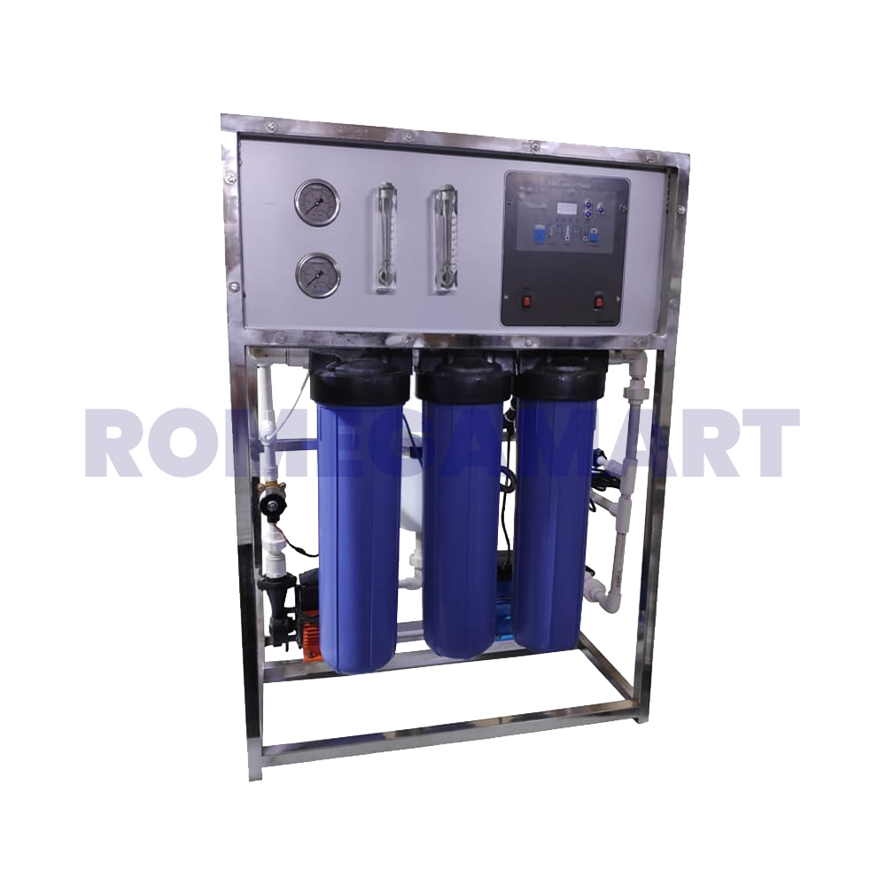 Aqua RO 250 LPH Commercial RO System Blue Color SS Skid Material - MCLORD
