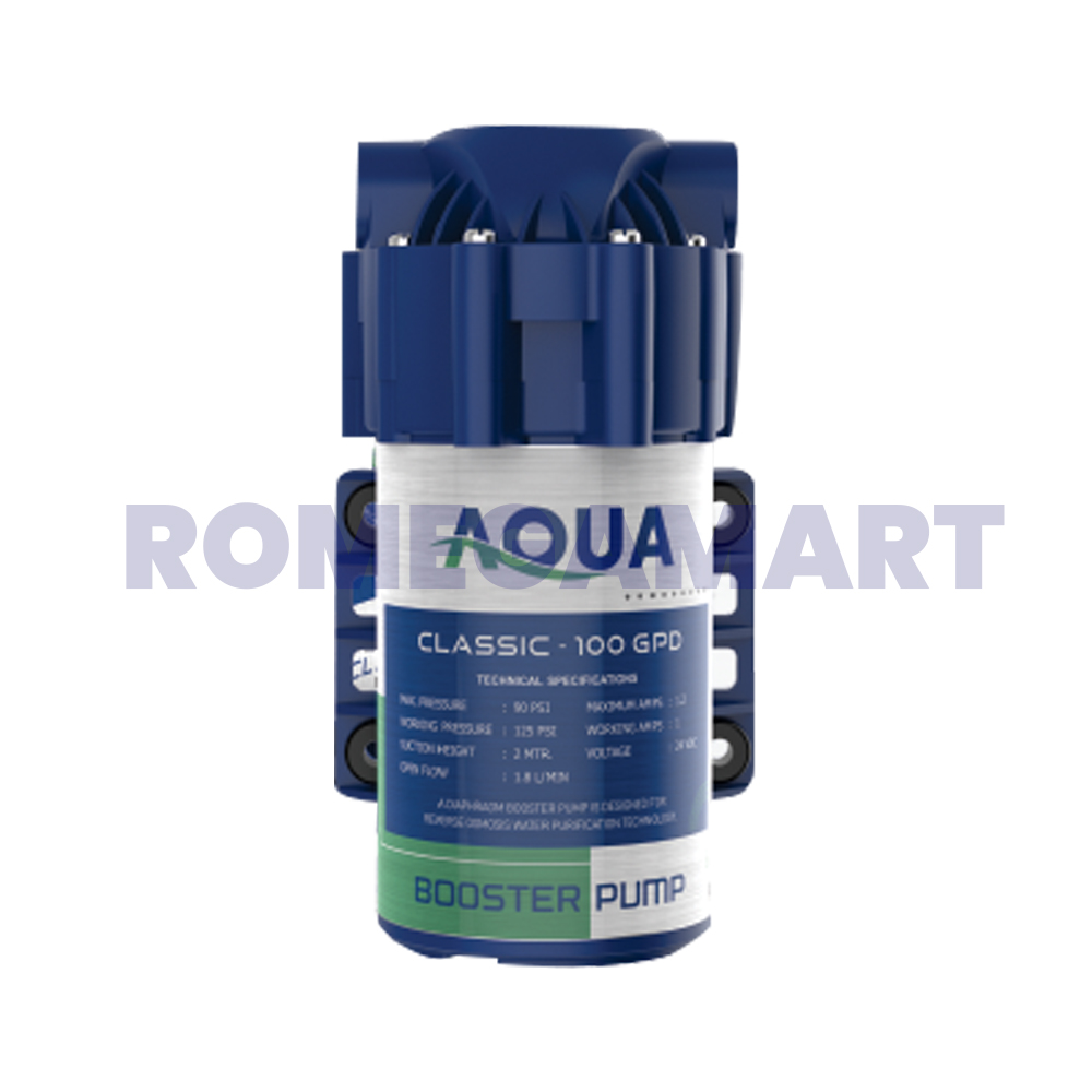 Aqua Classic 100 GPD Booster Pump Blue Color For All Type Domestic RO - Basil Sweet Water Private Limited