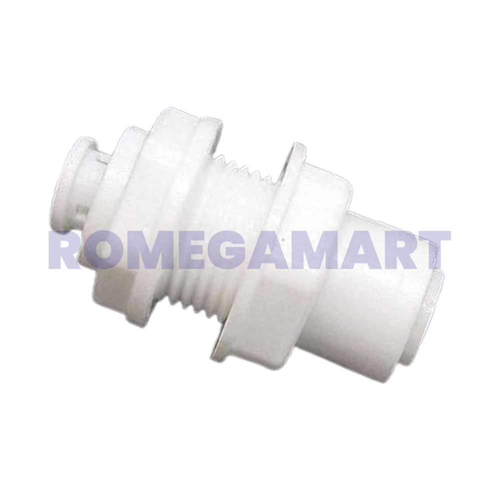 Bulk Head Connector White Color Suitable For Domestic RO 100 Pcs In Box - VATS AQUA RO SYSTEM