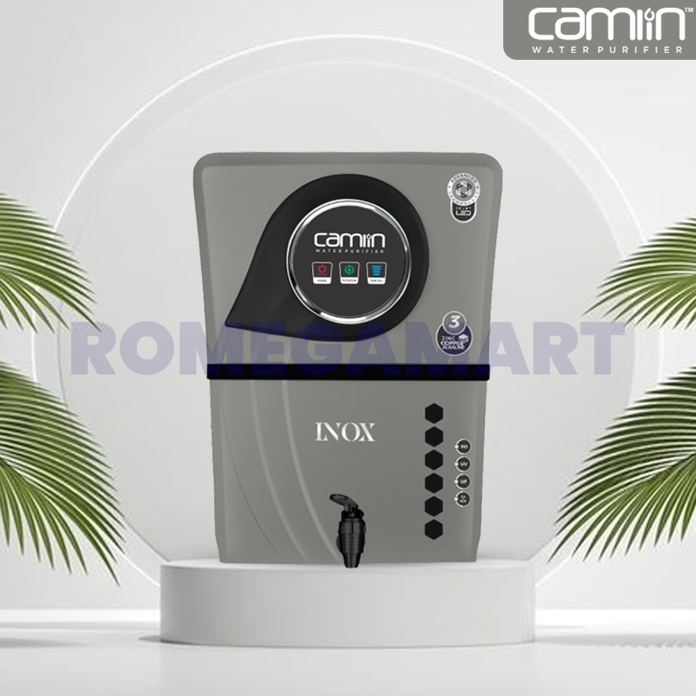Camlin Inox Grey Color Water Purifier 10-12 Liter Storage Smart LED Indicator  - Crystal Impex