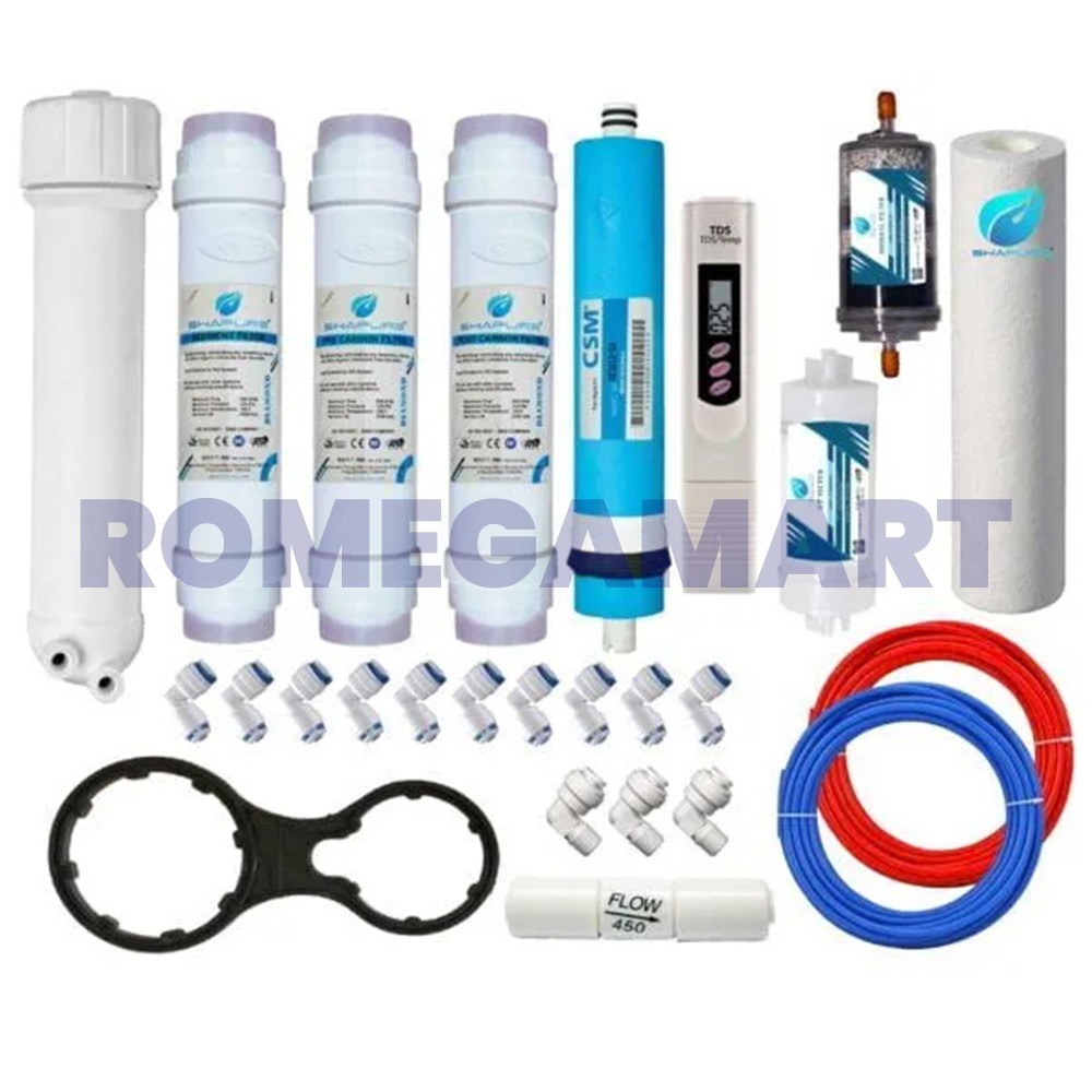 Complete RO Assembling Kit With CSM Membrane Works Upto 3000 TDS For Domestic RO - Sha Traders