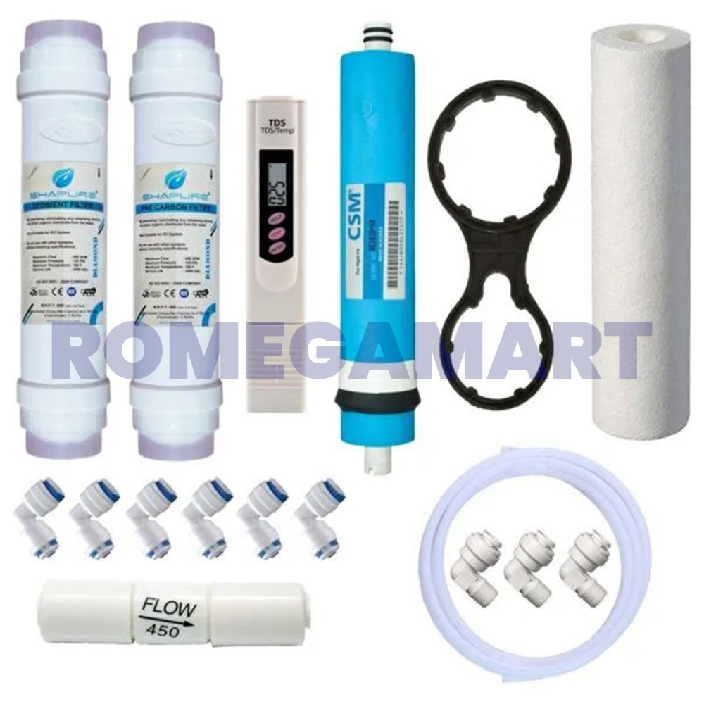 Domestic RO Kit With CSM Membrane Alkaline And Pre-Carbon Filter For All Types of Domestic Ro - Sha Traders