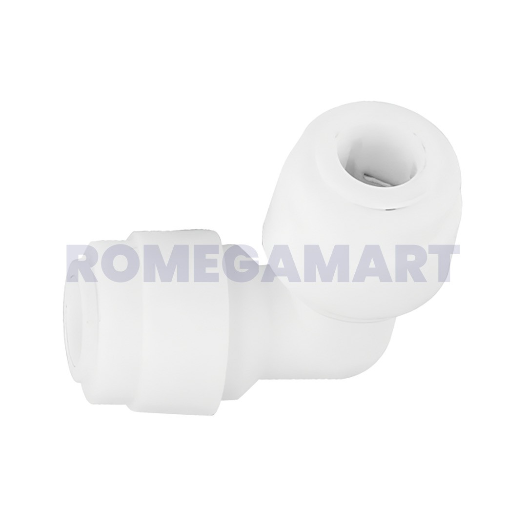 Domestic Ro Elbow Fitting 1/4 Inch White Ro Fiiting For All Domestic Ro Pack Of 100 PCS - Jet Aqua