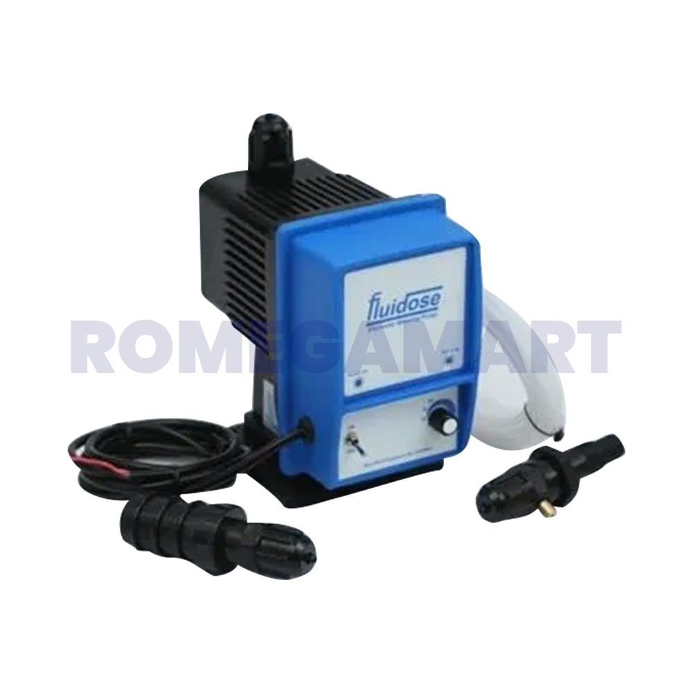 Flue-Dose 6 LPH Chemical Dosing Pump Black And Blue Color - Yash Water Purifiers Private Limited