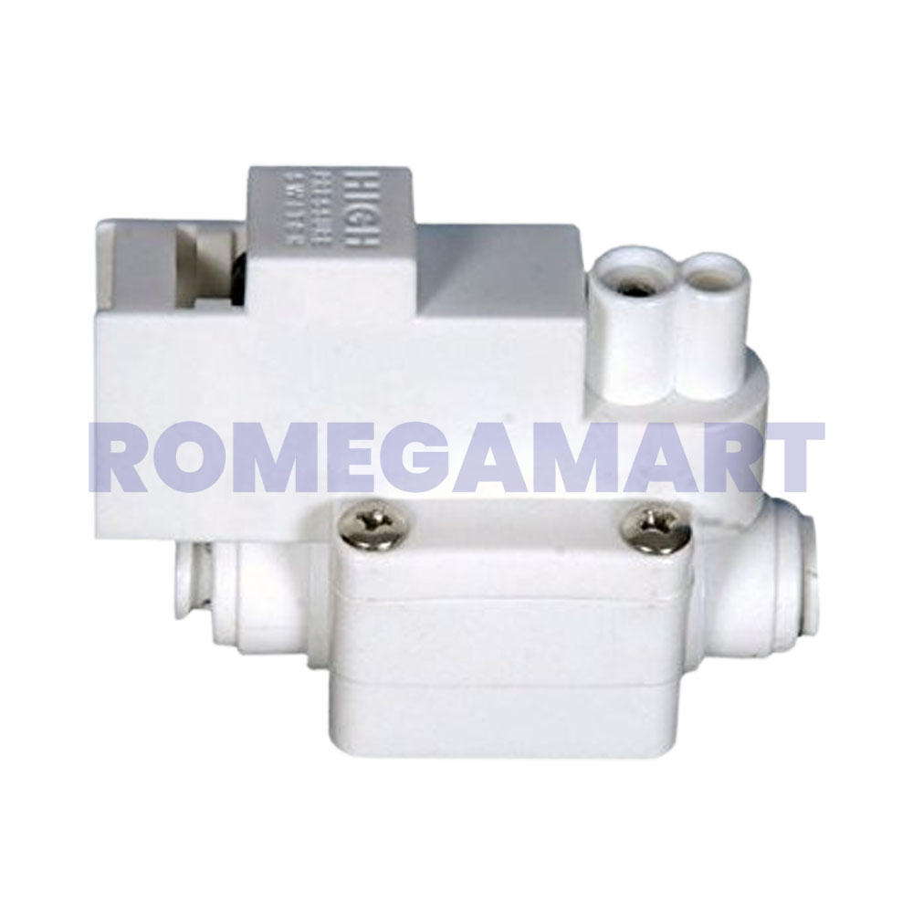 High Pressure Switch White Color For Domestic Use 50 Pcs In Box - VATS AQUA RO SYSTEM