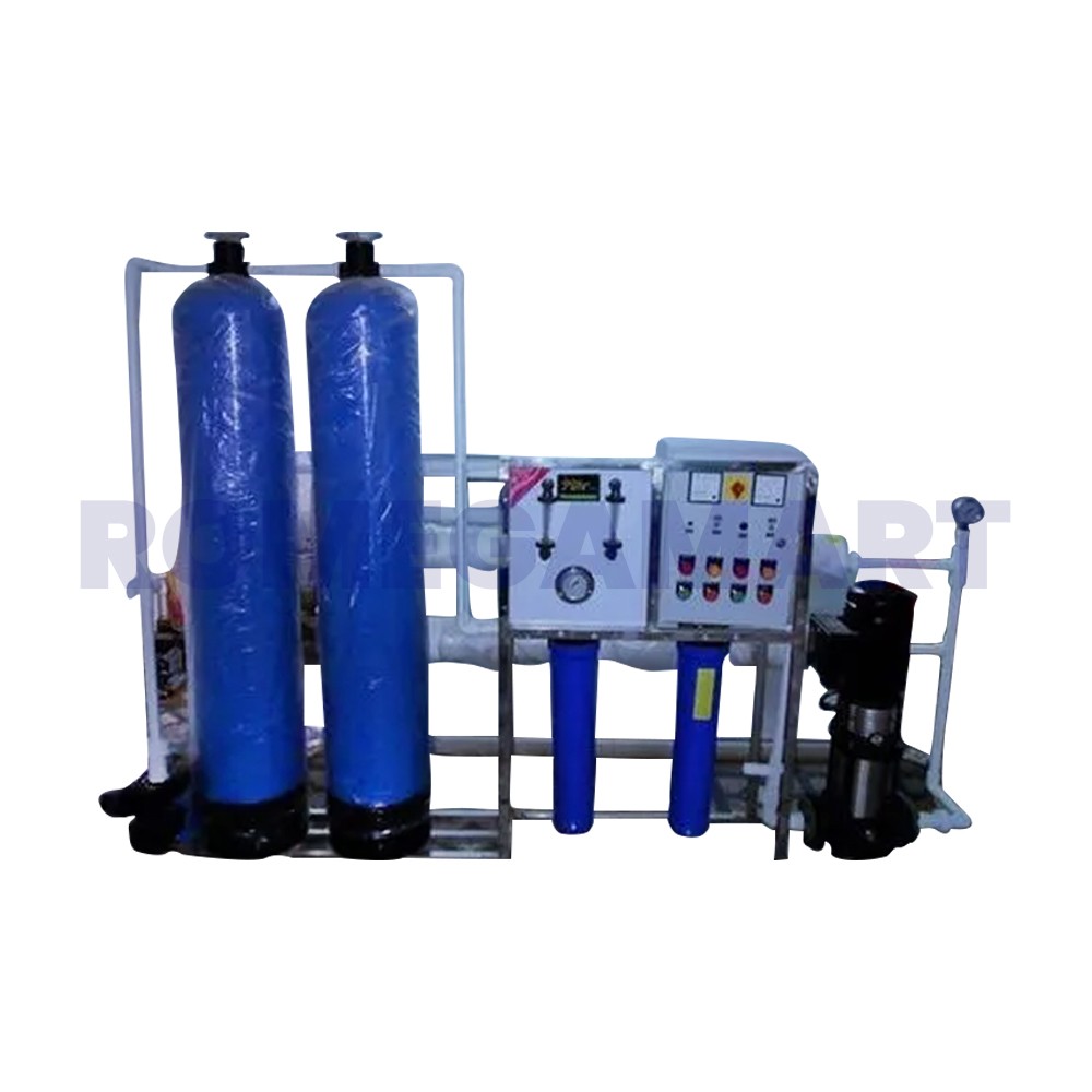Industrial RO Plant 1 Phase 500 LPH Blue Color FRP Material - Necsal Ro Services