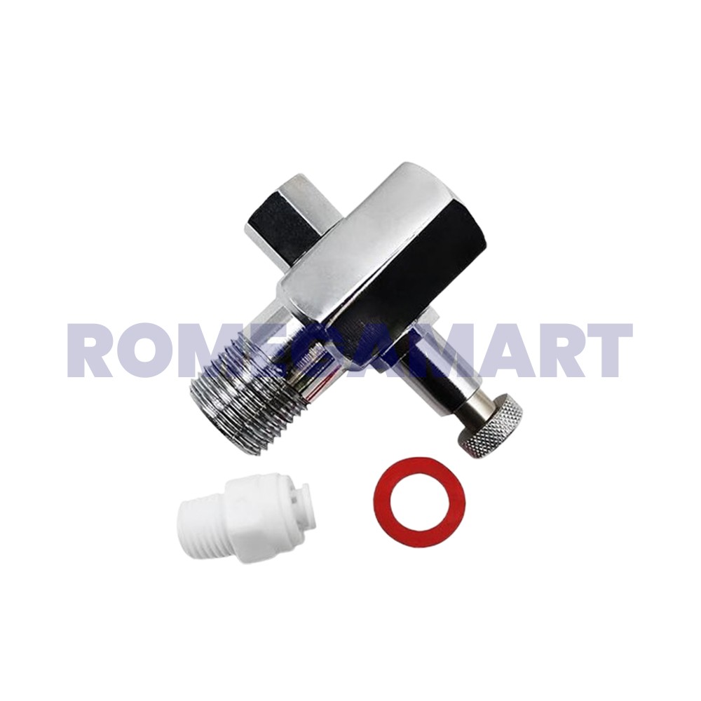 Liv Drop DV Set Stainless Steel Inlet Valve Connector Combined Inlet Water Diverter Valve Suitable For All Types Of RO UV Water Filter Purifier - RO System India