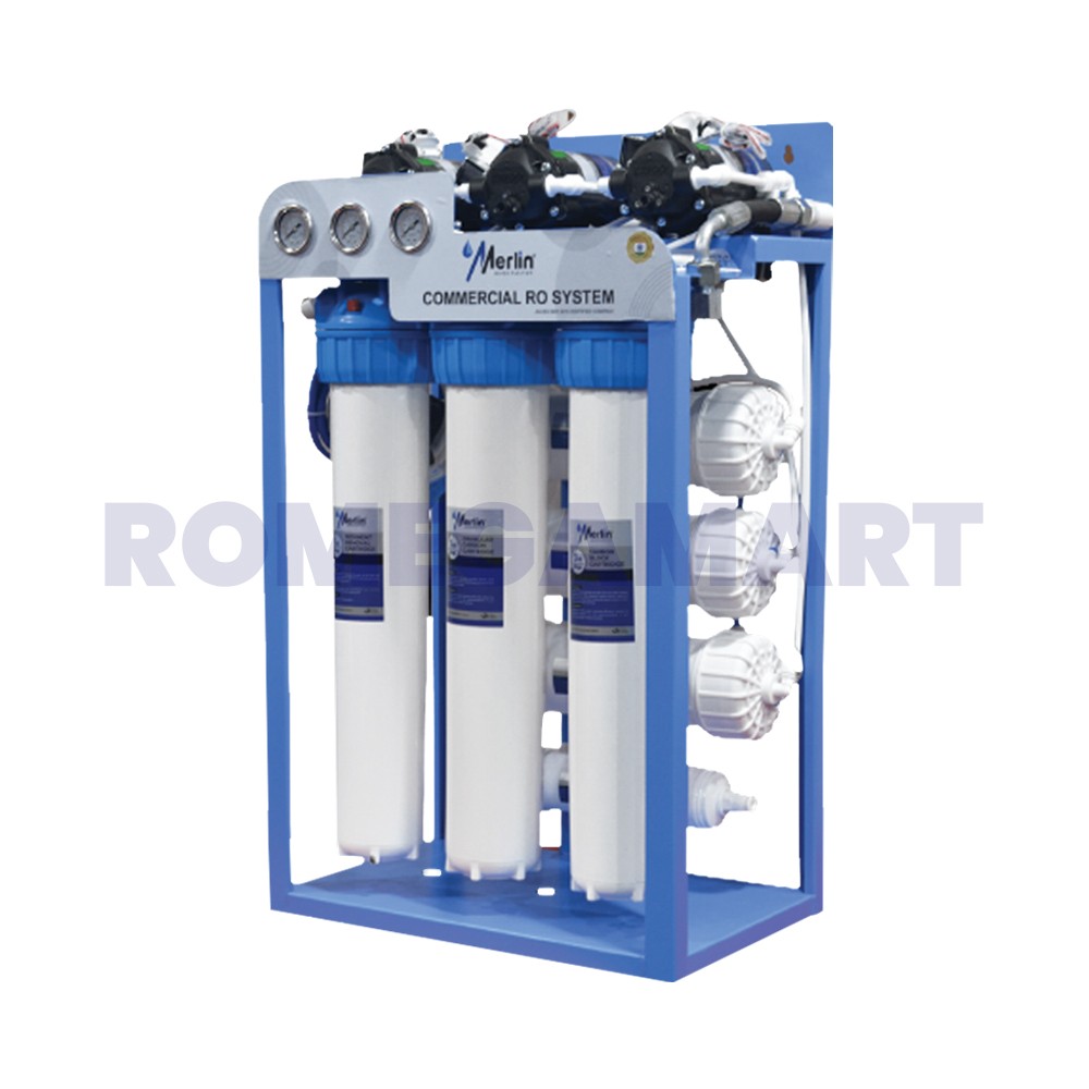 Merlin Maverick 100 LPH Commercial Multi-stage RO Water Purification System White Color - Crystal Impex