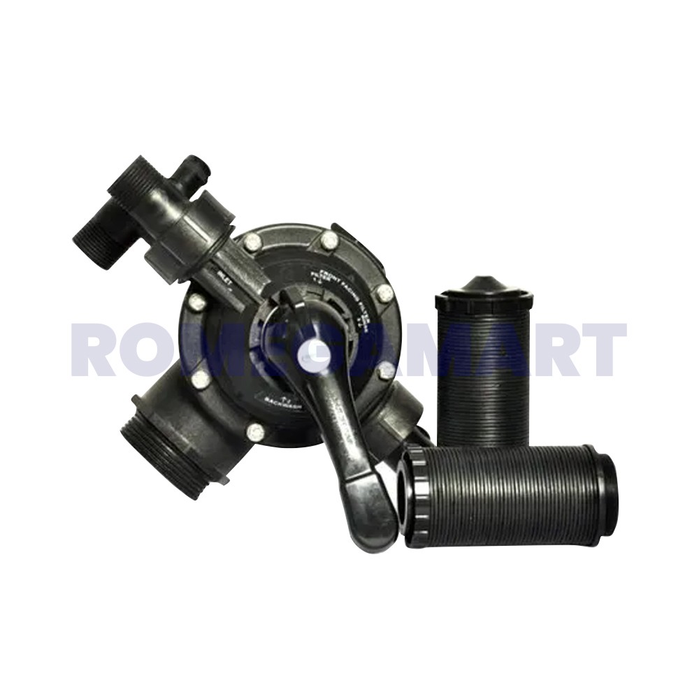 Initiative 25 NB PVC Sand Filter Multiport Valve For RO Plant Black Color - Yash Water Purifiers Private Limited
