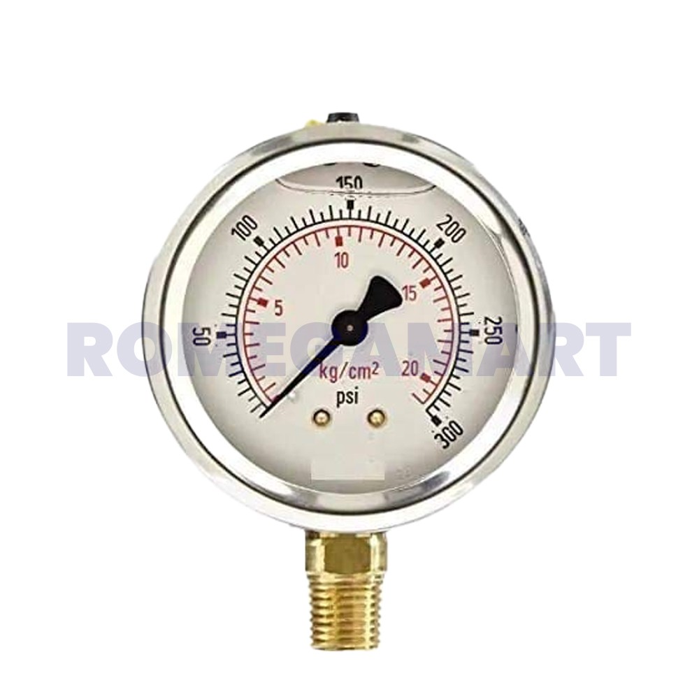 OCEAN STAR 0 To 21 Kg-Cm2 Bottom Connection Pressure Gauge Silver Color - OCEAN STAR TECHNOLOGIES PRIVATE LIMITED