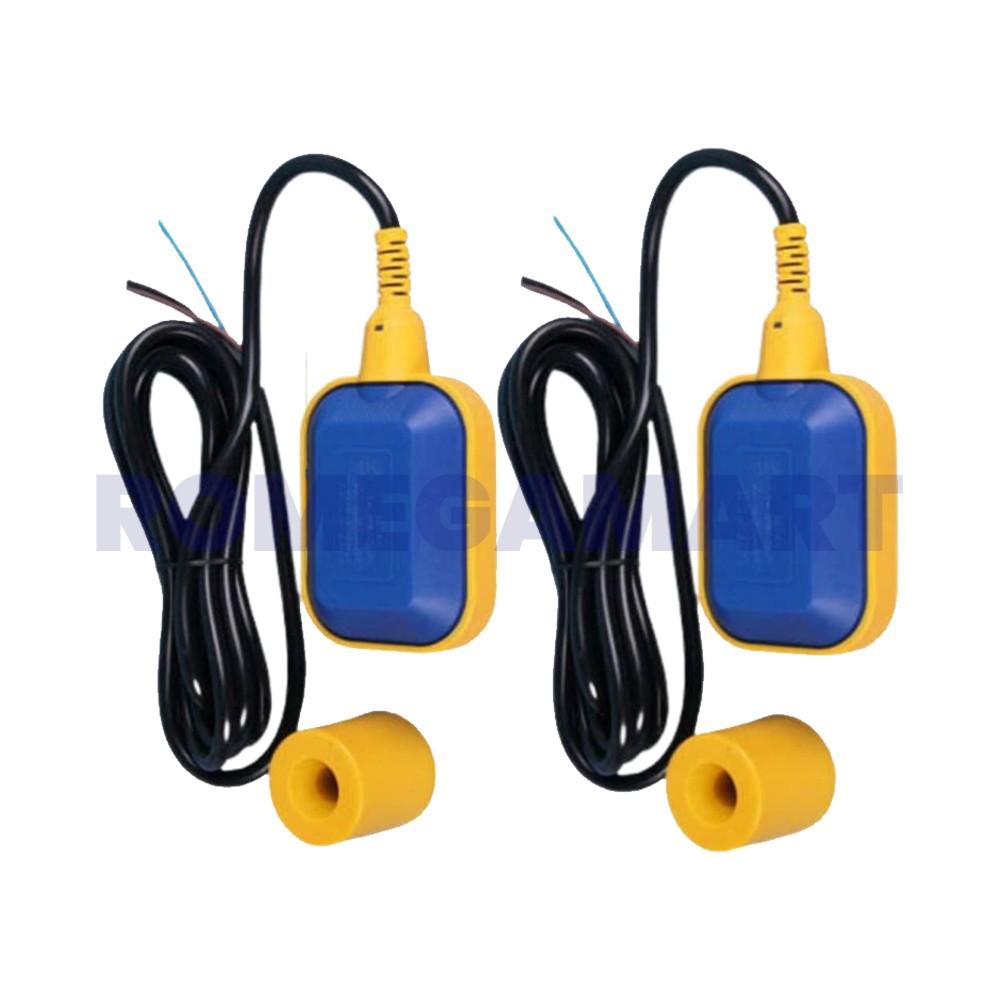 OCEAN STAR Float With Switch Yellow With Blue Color 3 Meter Wire For Industrial Pack of 2 - OCEAN STAR TECHNOLOGIES PRIVATE LIMITED