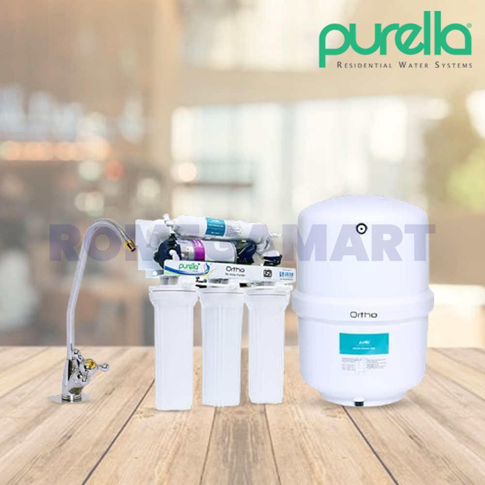 Purella ORTHO Under the Counter RO Water Purifier 10 Liter Storage Patented Mineral RO Technology Hydro Pneumatic Pressure Tank NSF Certified Membrane 15 LPH Output White Color - Sarjan Watertech indi