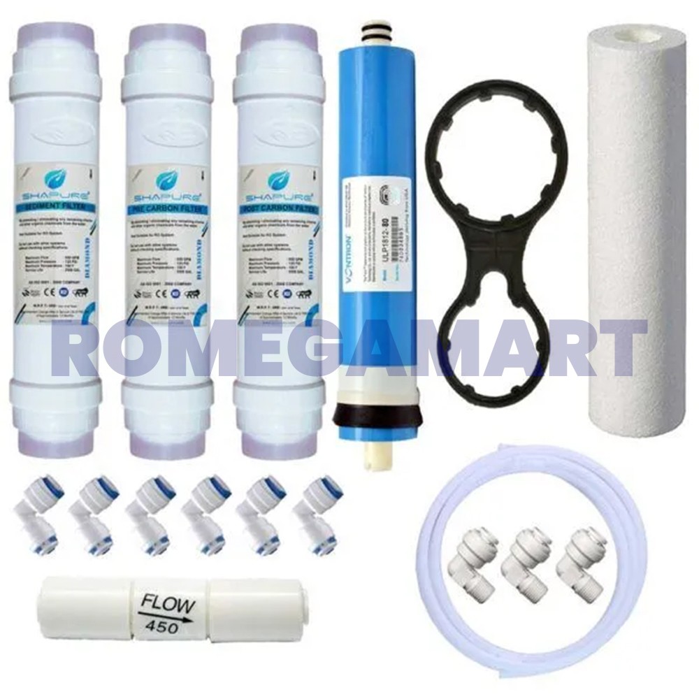 Shapure Best RO Kit With Vontron Membrane Works Upto 1000 TDS Suitable For All Domestic RO - Sha Traders