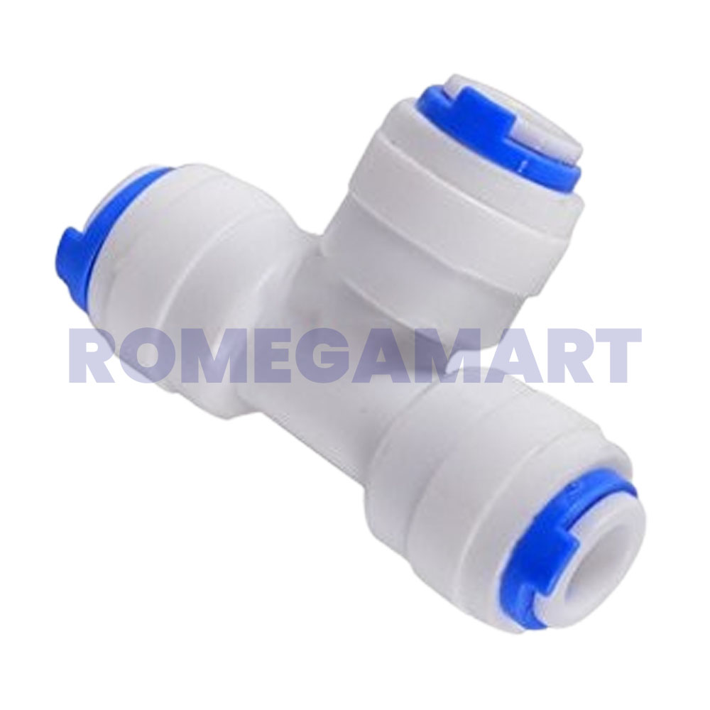 Tee Fitting Connector White Color Suitable For Domestic Use 100 Pcs In Box - VATS AQUA RO SYSTEM 